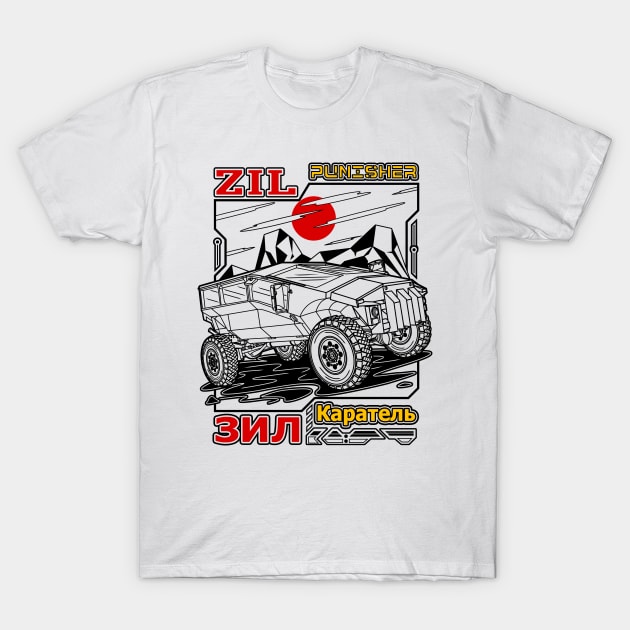 Armored Vehicle Zil Karatel T-Shirt by Guyvit